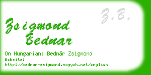 zsigmond bednar business card